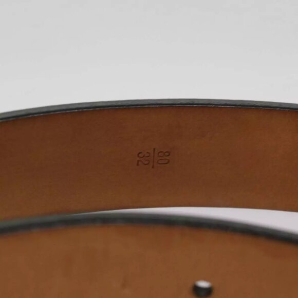 LOUIS VUITTON Damier Ebene Belt Leather 2Set Black LV Auth - Picture 2 of 13